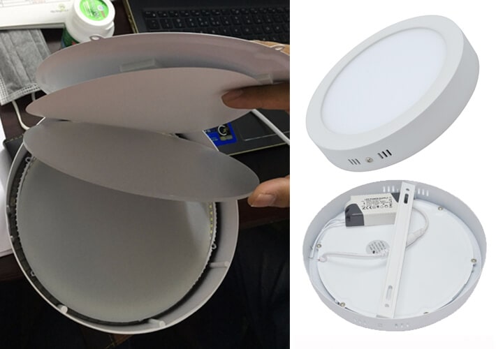 Cấu tạo của đèn led ốp trần nổi
