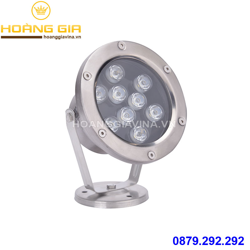 Đèn led âm nước chân đế 9w - Đơn màu - Đổi màu RGB