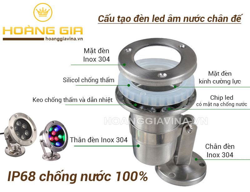 Đèn led âm nước chân đế chiếu điểm chuyên sử dụng lắp cho đài phun nước, thước, thành bể cá,... Đèn led âm nước chân đế chiếu điểm chuyên sử dụng lắp cho đài phun nước, thước, thành bể cá,...