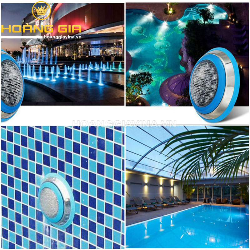 Đèn led âm nước đổi màu hồ bơi