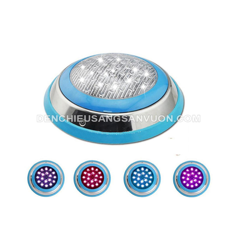 Gía đèn led bể bơi 9W viền xanh
