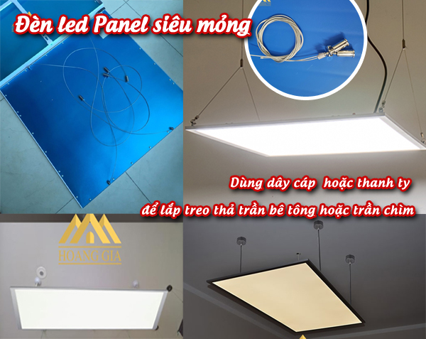 Cách lắp đèn led Panel thả treo dây hoặc treo bằng thanh ty Cách lắp đèn led Panel thả treo dây hoặc treo bằng thanh ty