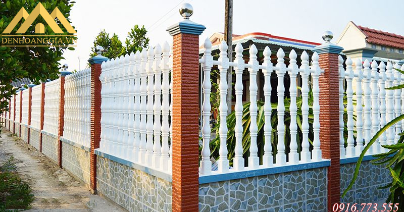 Mẫu đèn trụ cổng tường rào hình tròn