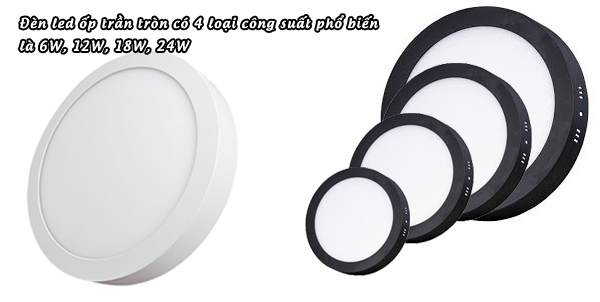 Đèn led ốp trần tròn