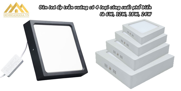Đèn led ốp trần vuông