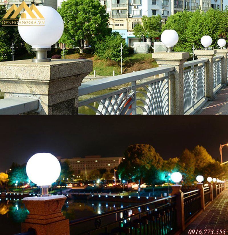 Đèn led trụ cổng tròn