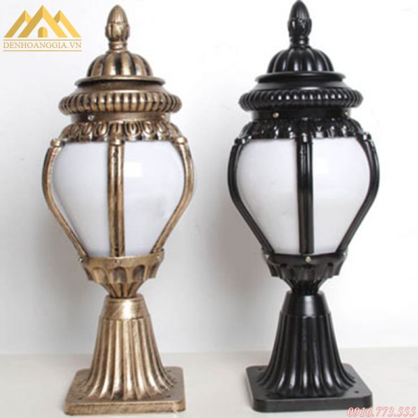 Hình ảnh mẫu đèn trụ cổng bằng gang Hình ảnh mẫu đèn trụ cổng bằng gang